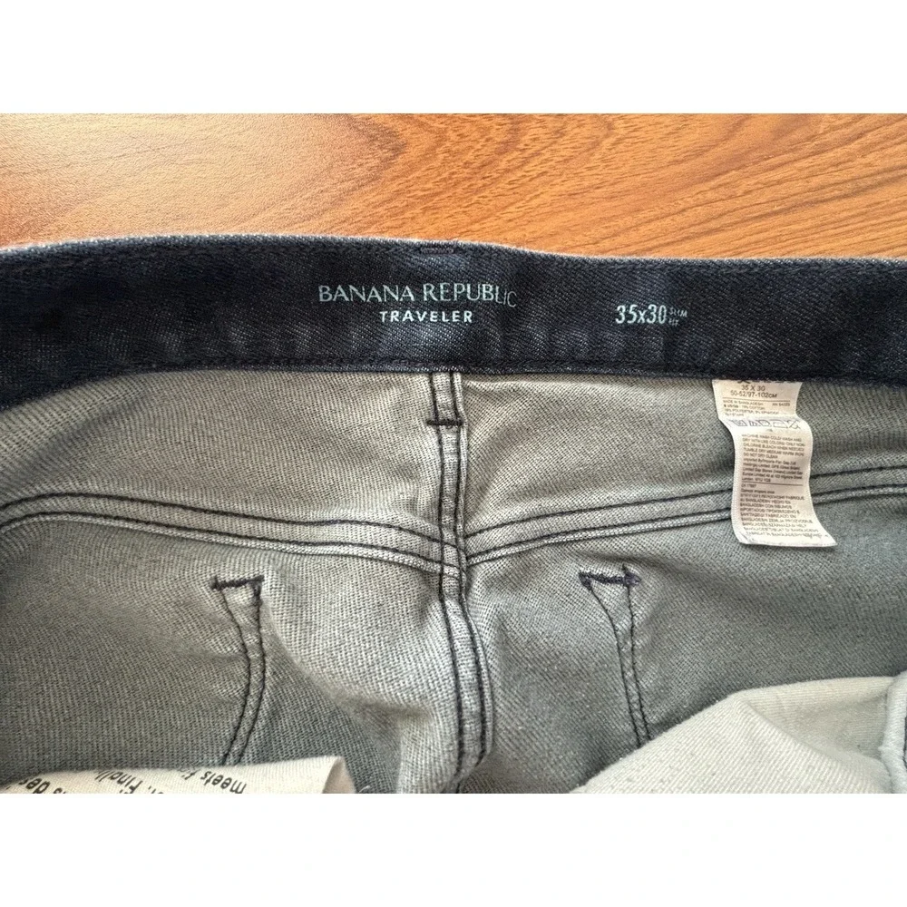 Banana Republic Traveler Slim Fit Pants Mens 35x30 Stretch Jean - Picture 4 of 5